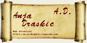 Anja Draškić vizit kartica